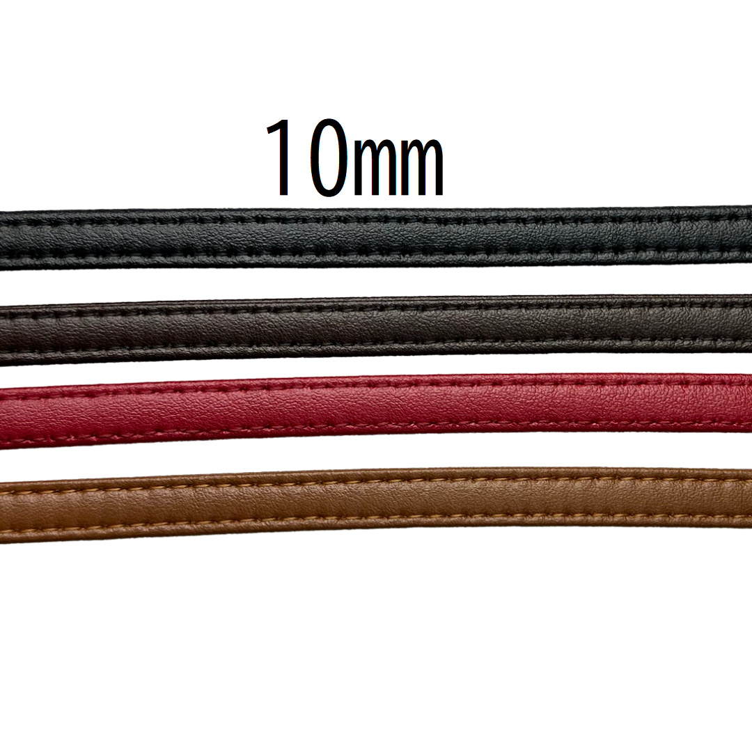 Faux Leather Quad-Fold Stitch Tape 10mm × 10m