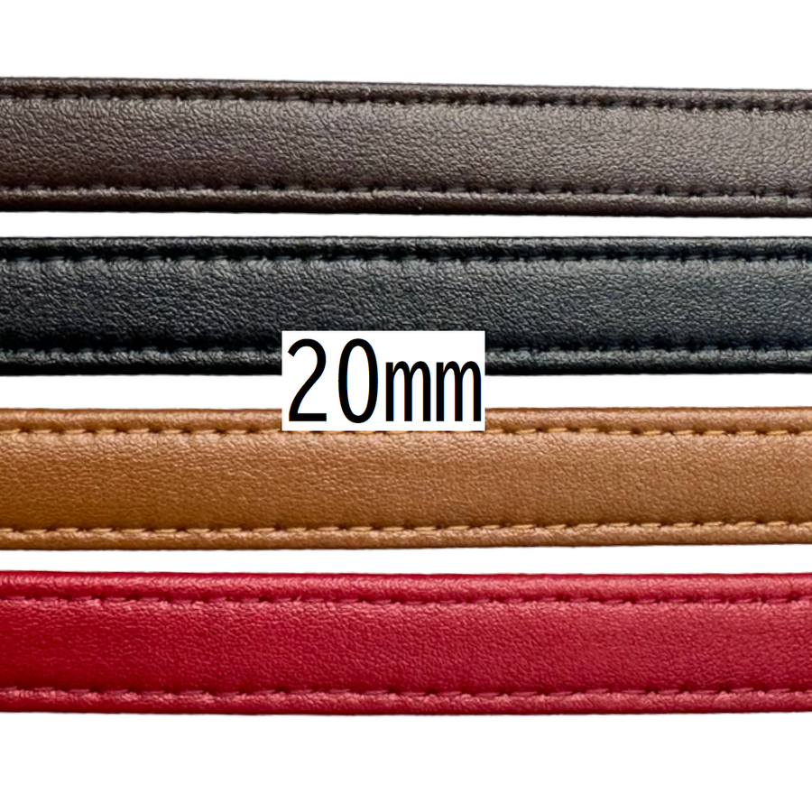 Faux Leather Quad-Fold Stitch Tape 20mm × 10m